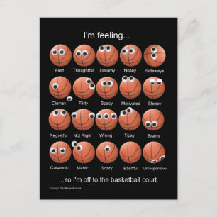 Basketball Emotions Postcard