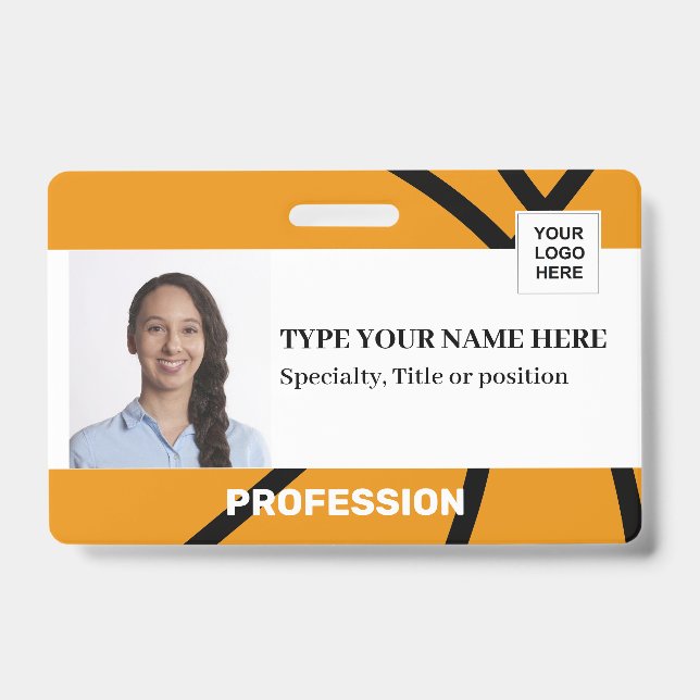 Basketball | Employee | Photo, bar code, logo ID Badge (Front)