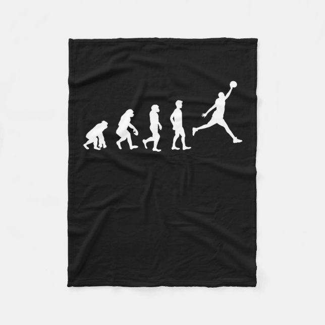 Basketball Evolution Champion Basketball Player  Fleece Blanket (Front)