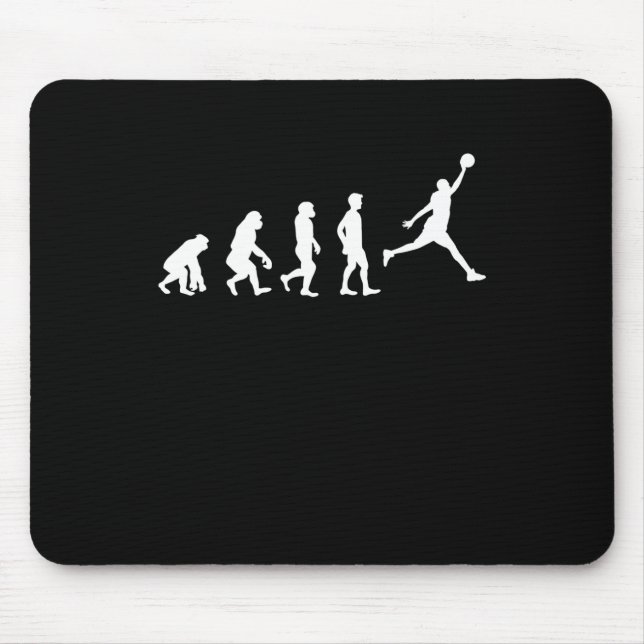 Basketball Evolution Champion Basketball Player  Mouse Mat (Front)