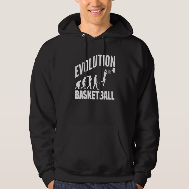 Basketball Evolution From Monkey To Men BBall Dunk Hoodie (Front)