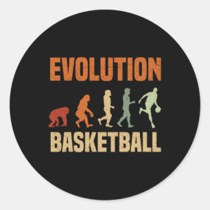 Basketball Evolution From Monkey To Men BBall Love Classic Round Sticker