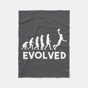 Basketball Evolution Men Women Boys Girls Kids Bak Fleece Blanket