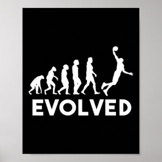 Basketball Evolution Men Women Boys Girls Kids Bak Poster