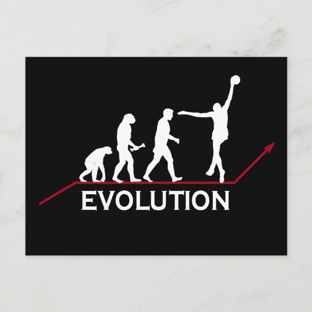 Basketball Evolution Postcard (Front)
