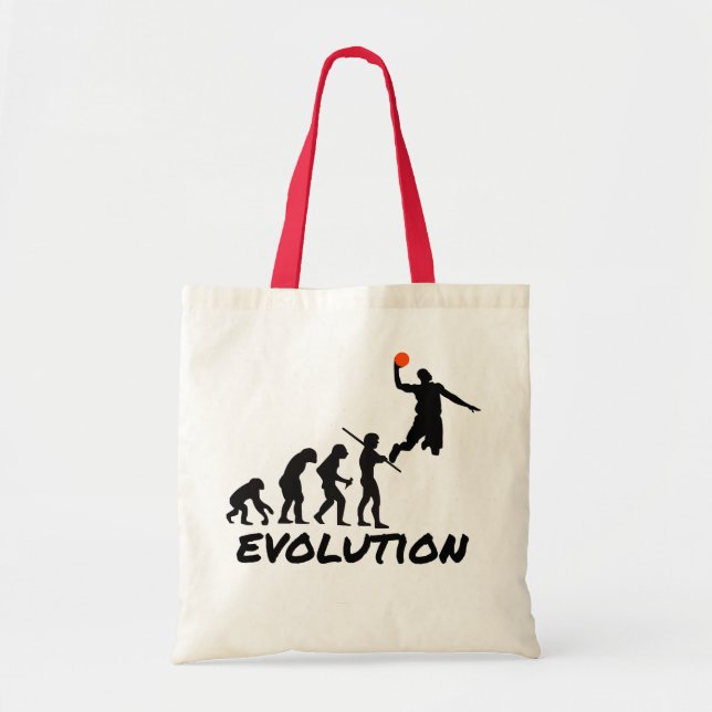 Basketball Evolution Tote Bag (Front)
