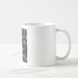 Basketball Fabric Black Patterns Coffee Mug