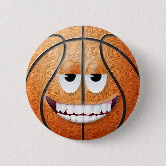 Basketball Face 2 6 Cm Round Badge