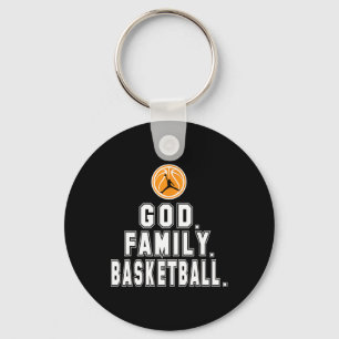 Basketball Family God Player Christian Key Ring
