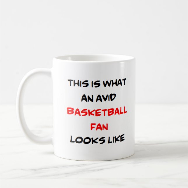 basketball fan, avid coffee mug (Left)