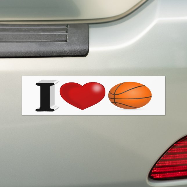 Basketball Fan Bumper Sticker (On Car)
