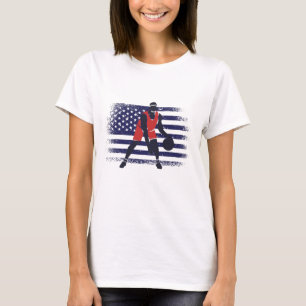 Basketball Fan Jersey USA Flag T-Shirt