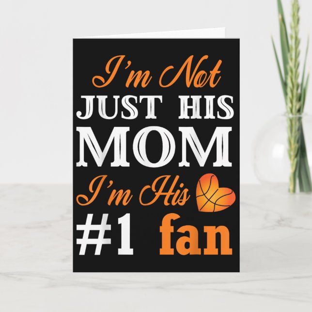 Basketball Fan Mom Quote Shirt Mothers Day Gift Fo Card (Front)