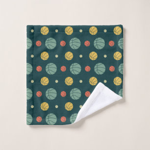 Basketball Fan, Sports Fan, Basketball Pattern Wash Cloth