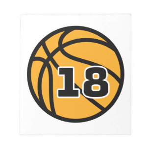 Basketball Fans Favorite Jersey Number #18 Notepad