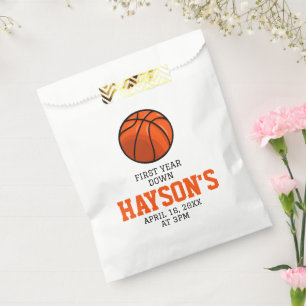 Basketball First Year Down 1st Birthday Favour Bags