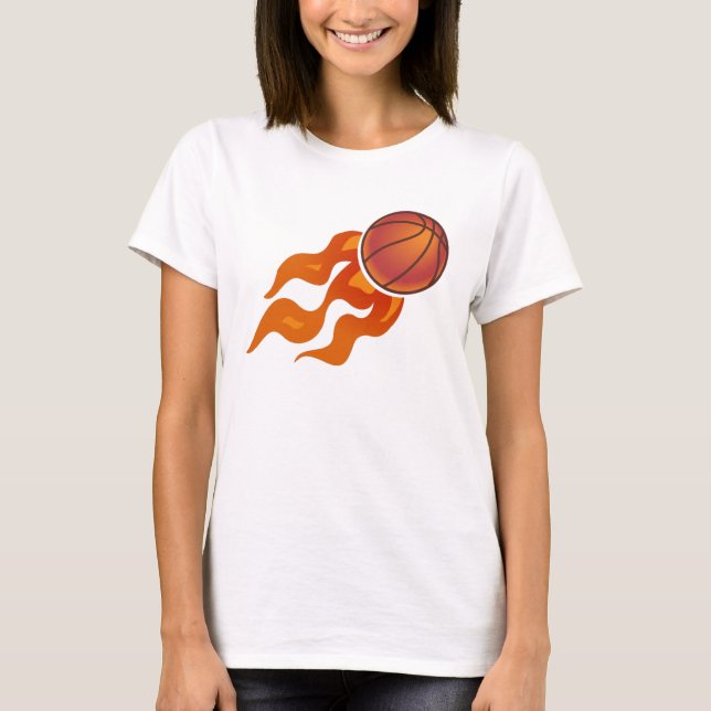 Basketball flames T-Shirt (Front)