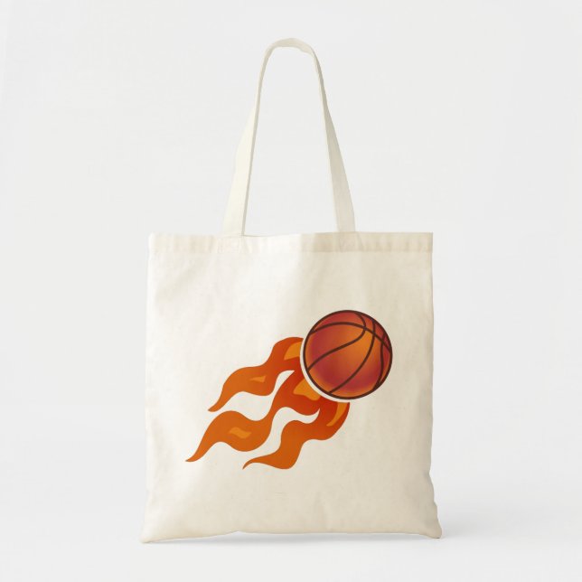Basketball flames tote bag (Front)