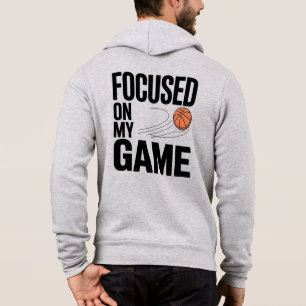 Basketball Focused Men's Hoodie ZIP-UP