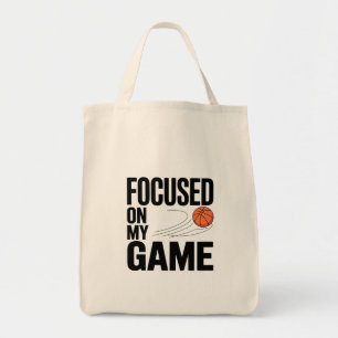 Basketball Focused Shopping Tote Bag