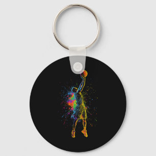 Basketball For Men Kids Youth Player Slam Dunk Tee Key Ring