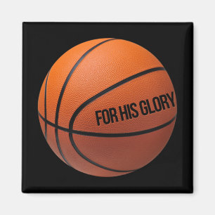 Basketball For Sports People Who Love God And Bask Magnet