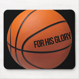 Basketball For Sports People Who Love God And Bask Mouse Mat