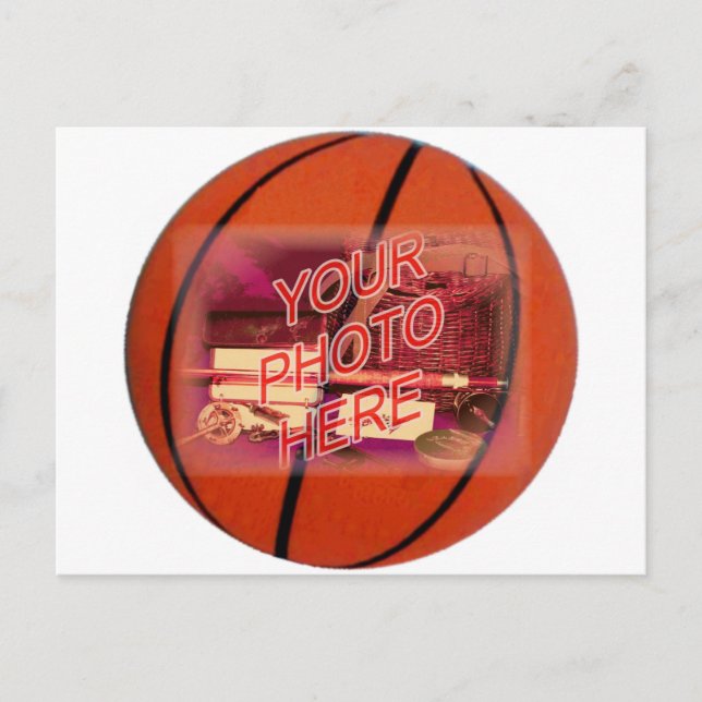 Basketball Frame Template Postcard (Front)