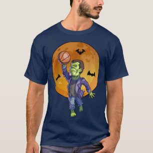Basketball Frankenstein Halloween Boys Basketball T-Shirt