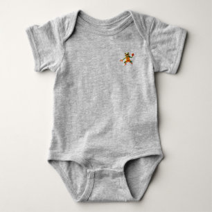 Basketball Frog baby grey bodysuit pocket