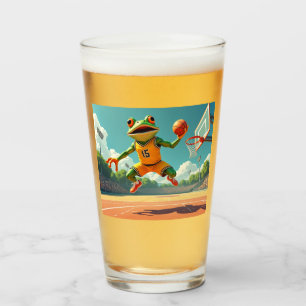Basketball Frog glass tumbler