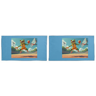 Basketball Frog king pillowcases pair