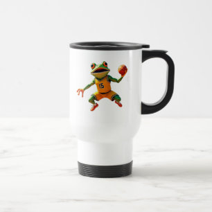 Basketball Frog left hand travel mug