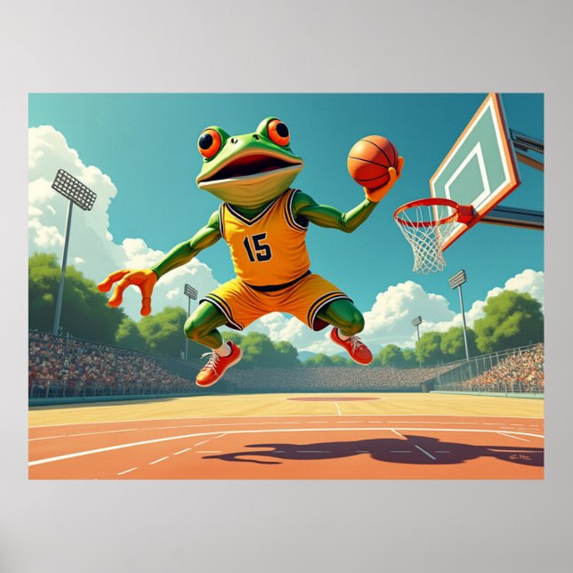 Basketball Frog matte poster (Front)
