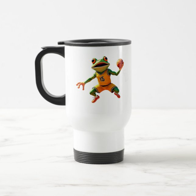 Basketball Frog right hand travel mug (Left)