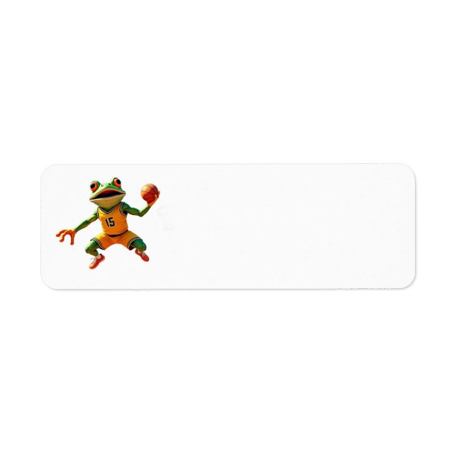 Basketball Frog white return address labels w (Front)