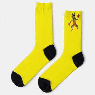 Basketball Frog yellow premium socks