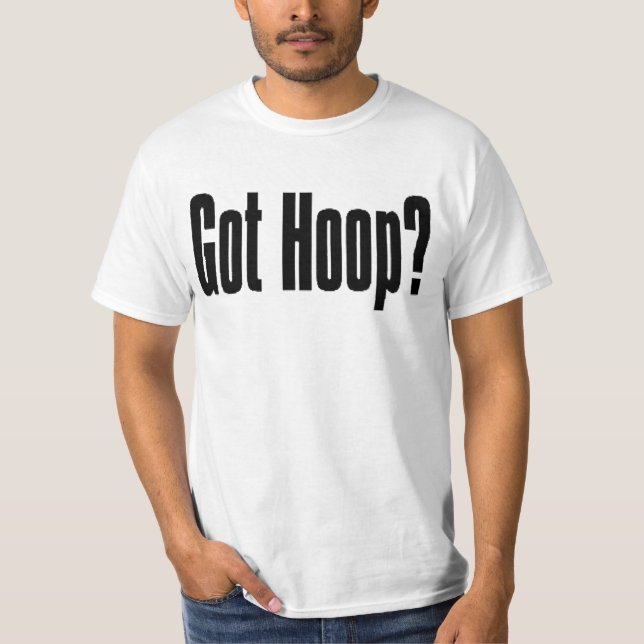 BASKETBALL FUNNY HUMOR 'GOT HOOP?' JOCK T-Shirt (Front)