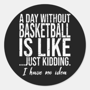 Basketball funny sports gift classic round sticker
