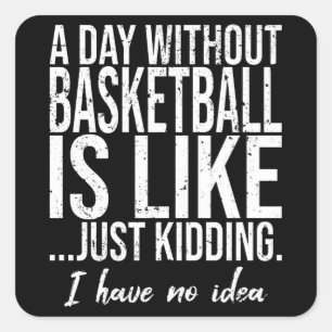 Basketball funny sports gift square sticker