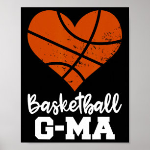 Basketball G-Ma Fun Basketball Heart Grandma GeeMa Poster