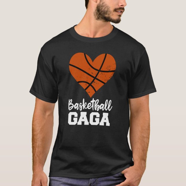 Basketball Gaga Basketball Heart Grandma Gaga T-Shirt (Front)