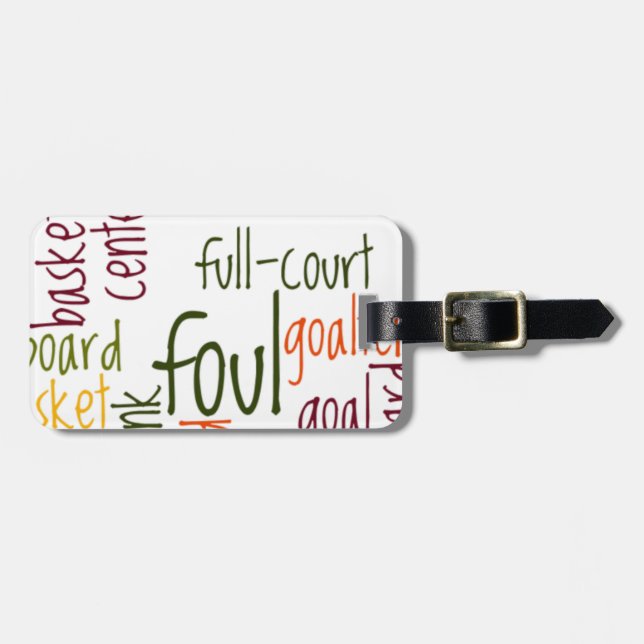Basketball Game Beautiful amazing text quote  Luggage Tag (Front Horizontal)