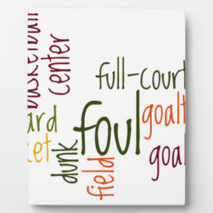 Basketball Game Beautiful amazing text quote  Plaque