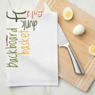 Basketball Game Beautiful amazing text quote  Tea Towel
