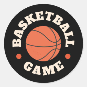 Basketball Game Classic Round Sticker