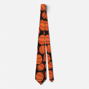 Basketball Game Day Designer Satin Necktie