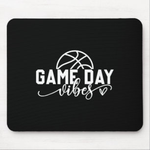 Basketball Game Day Vibes Basketball Mum Life Game Mouse Mat