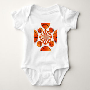 Basketball Game of Champions: Court Vision Kaleida Baby Bodysuit