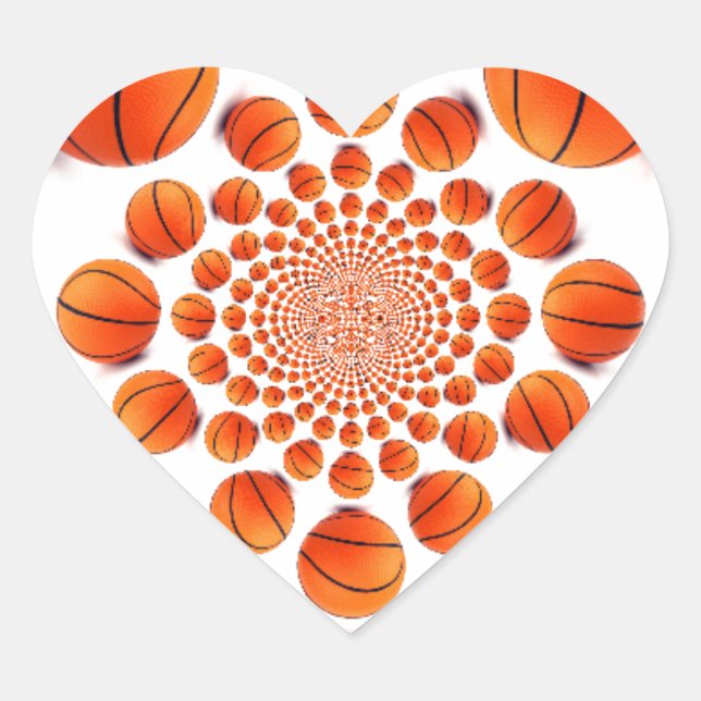 Basketball Game of Champions: Court Vision Kaleida Heart Sticker (Front)